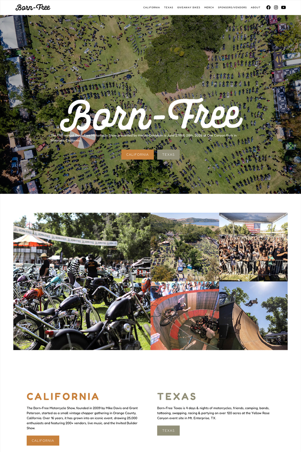 Born Free Motorcycle Show website