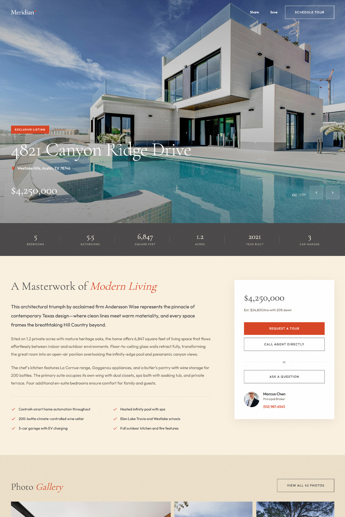 Real Estate Meridian website